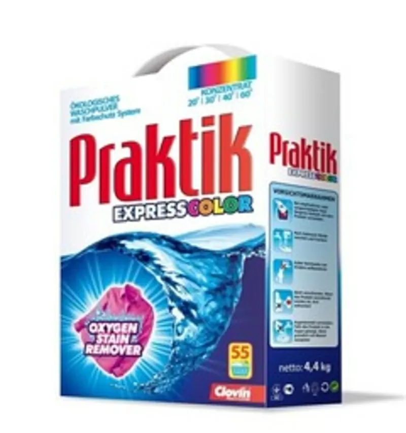 Бесфосфатный концентрированый стиральн порошок Praktik  Color 3 кг