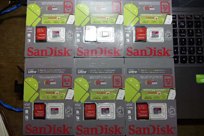 Карты памяти (флешки) SanDisk Ultra 4,  16,  32,  64Gb class 10 