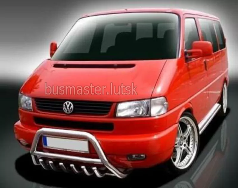 Кенгурятник Volkswagen T4,  T-5 рейлинги,  дуги 2