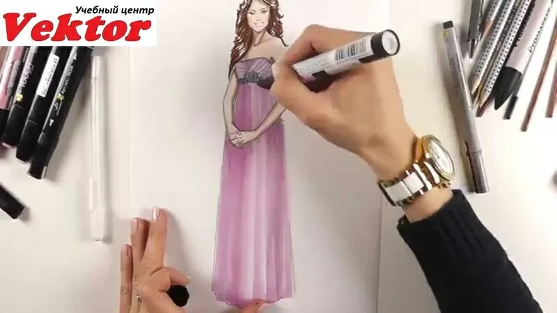 Курсы.Fashion-drawing для дизайнеров одежды. УЦ Vektor.