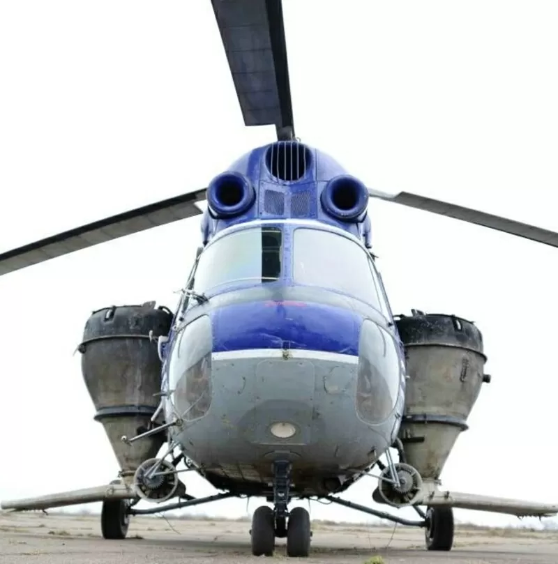 Внесение аммиачной селитры и КАС вертолётом Ми-2 самолётом Ан-2 2